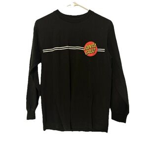 Santa Cruz Skateboards Classic Dot Long Sleeve Tee Midweight Black Men's Small